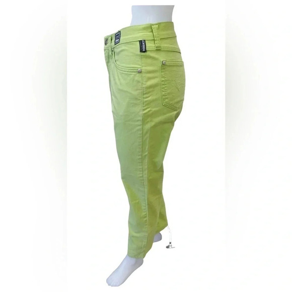 Versace Authentic Lime  Green Jeans Size 29 - Picture 4 of 16